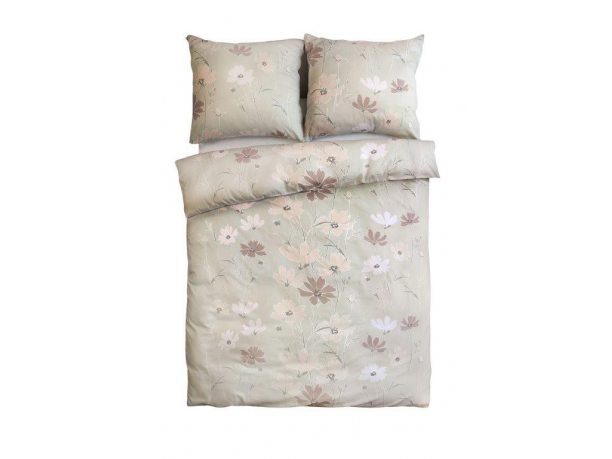 Pościel z satyny - Sweet Home - różowo, morelowe kwiaty  - 160x200 cm - Bonus 25- wz. 18610/2  - Andropol