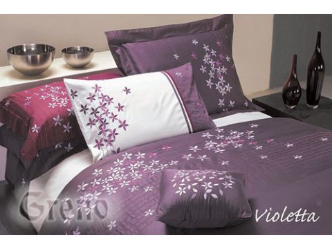 Komplet pościeli  haftowanej Violetta 160x200   Greno - na prezent