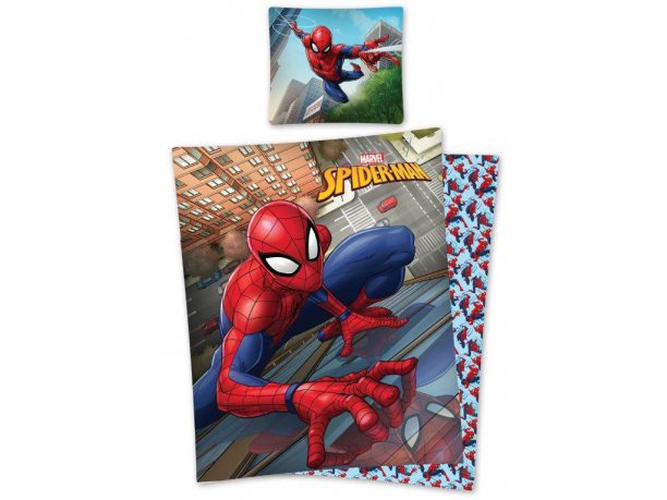 Pościel z bawełny dla dzieci - Spider Man - 140x200 +70x80 - SM 22