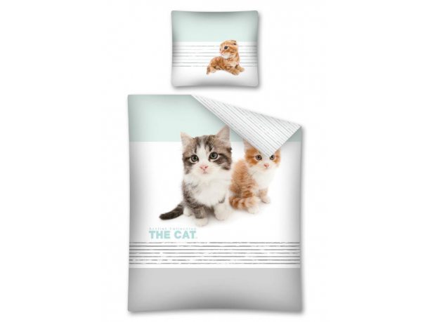 Pościel z bawełny dla dzieci - Kotki - 160x200 +70x80 - Cat 14