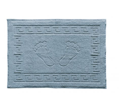 Dywanik łazienkowy - Stopki - Klucz grecki - 50x70 cm  Niebieski