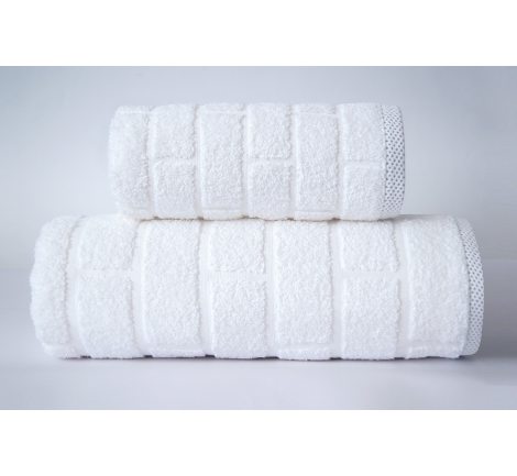 Ręcznik Brick - Biały - 70x140 - Greno