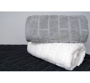 Ręcznik Brick - Biały - 70x140 - Greno