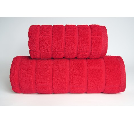 Ręcznik Brick - Czerwony - 70x140 - Greno