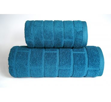 Ręcznik Brick - Szmaragdowy - 70x140 - Greno   Microbawełna