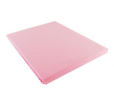 Prześcieradło bawełniane Słodkie Sny  160x215 -  Różowe -  bez gumki z bawełny