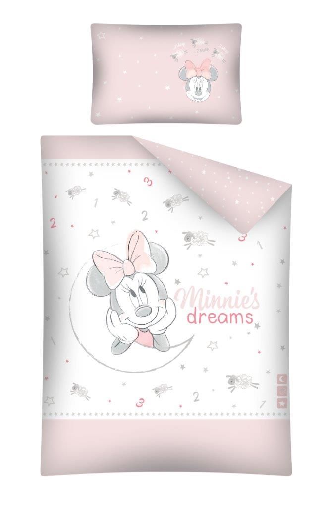 Pościel dla dzieci z bawełny Myszka Minnie 100x135 STC 25 A do łóżeczka Mickey Mouse